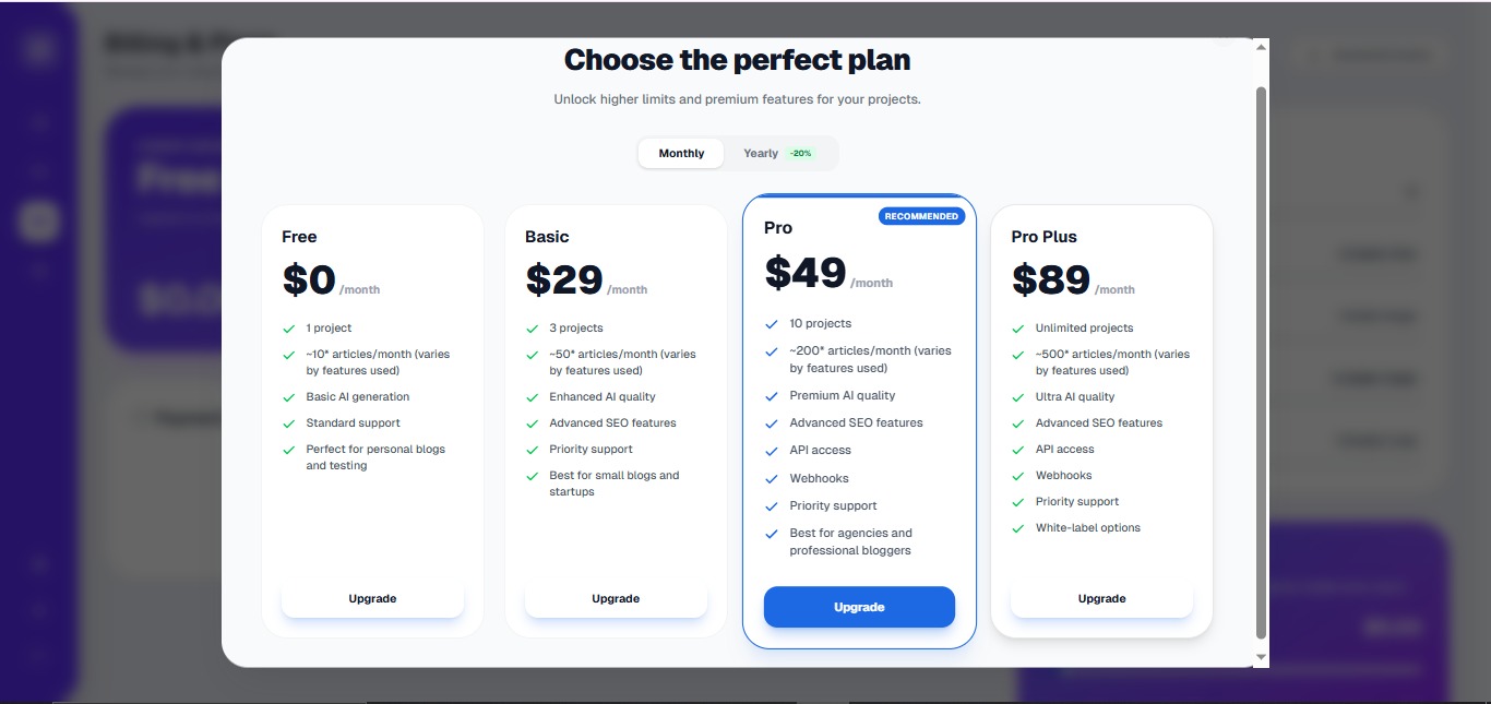 Screenshot: Understanding Dynamic Plans